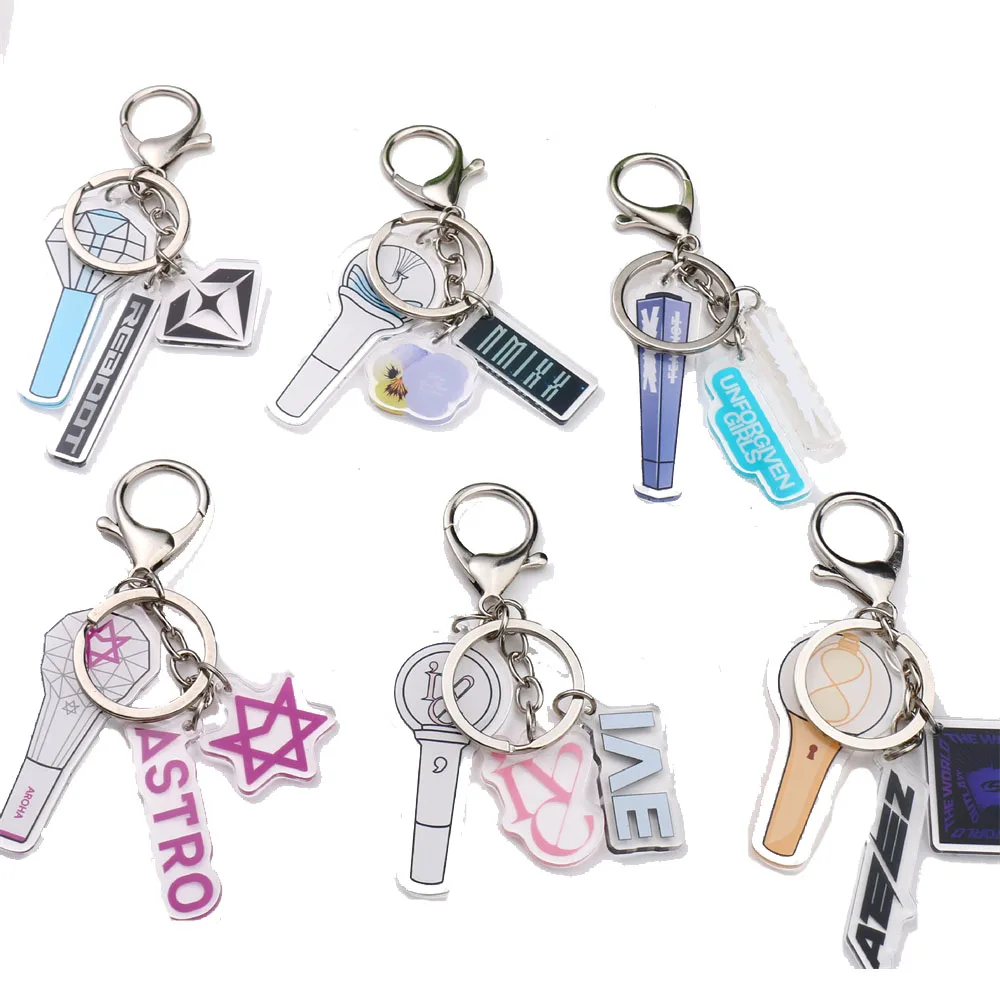 Ateez Ive Treasure Le Sserafim Nmixx Treasure 3pcs/set Keychain Acrylic ...