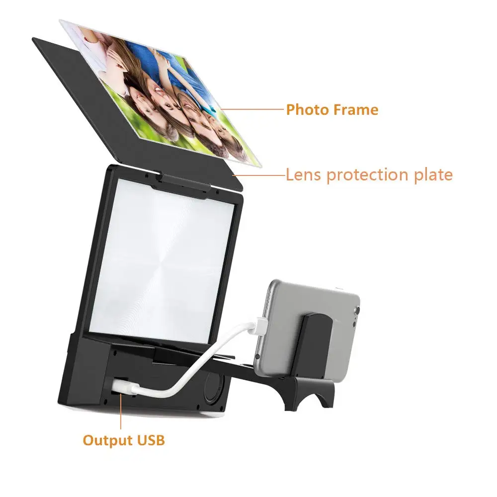 12 Inches Screen Magnifier 3d Smart Mobile Phone Movies Amplifier With