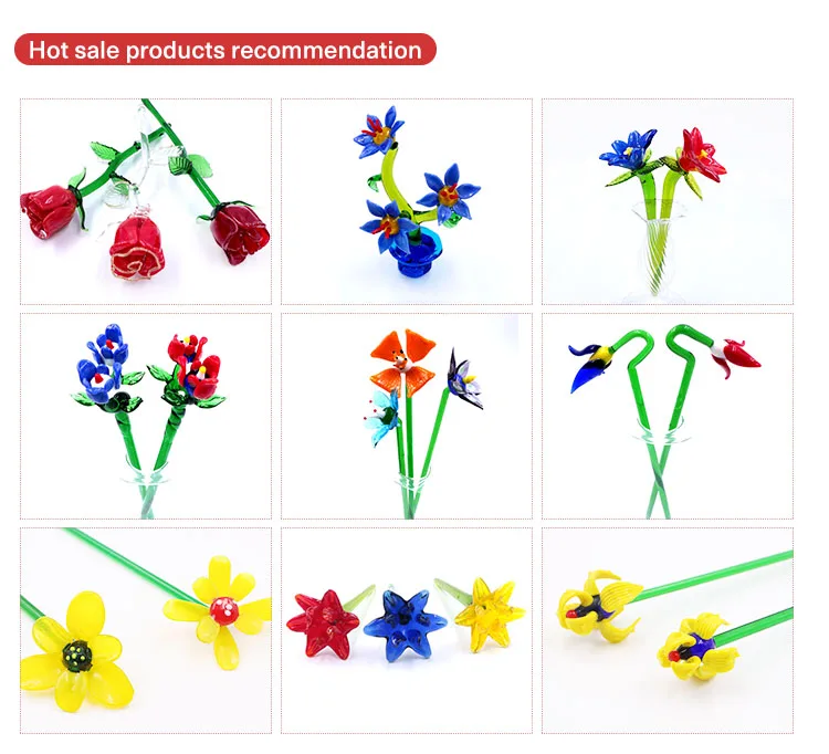 New Arrival Murano Glass Long Stem Flowers Buy Long Stem Glass Flower