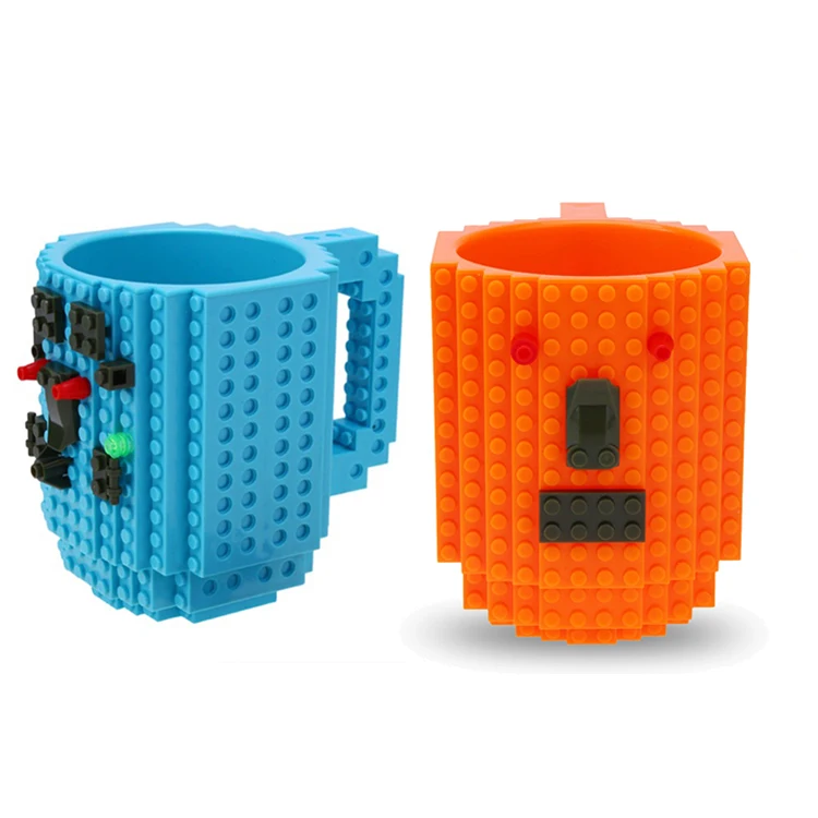 New Design Hot Sale Products Eco-friendly Home Accessories  Creative Brick Mugs Build-on Coffee Water Cups for Kids 