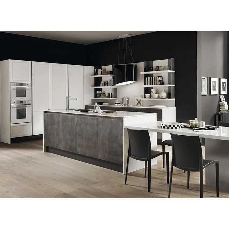 Factory Direct Hangzhou Furniture Wood Veneer Custom Made Manufacturer Wholesale Wooden Kitchen Cabinets