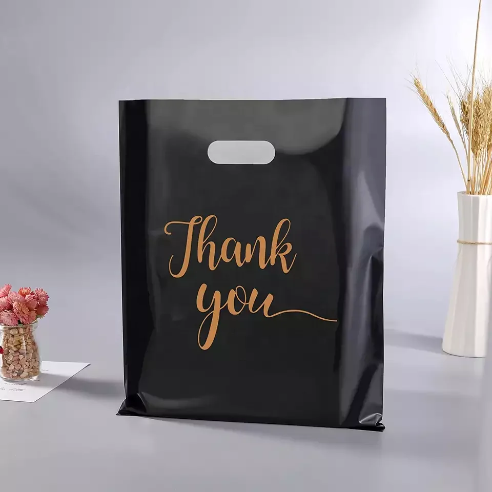 Eco Friendly Customized Die Cut Shop Plastic Bag With Logo - Buy ...