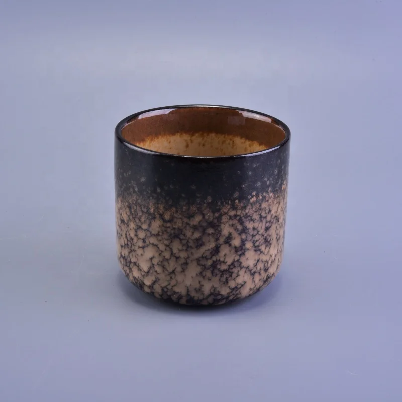 Amber frosted ceramic votive candle holders supplier