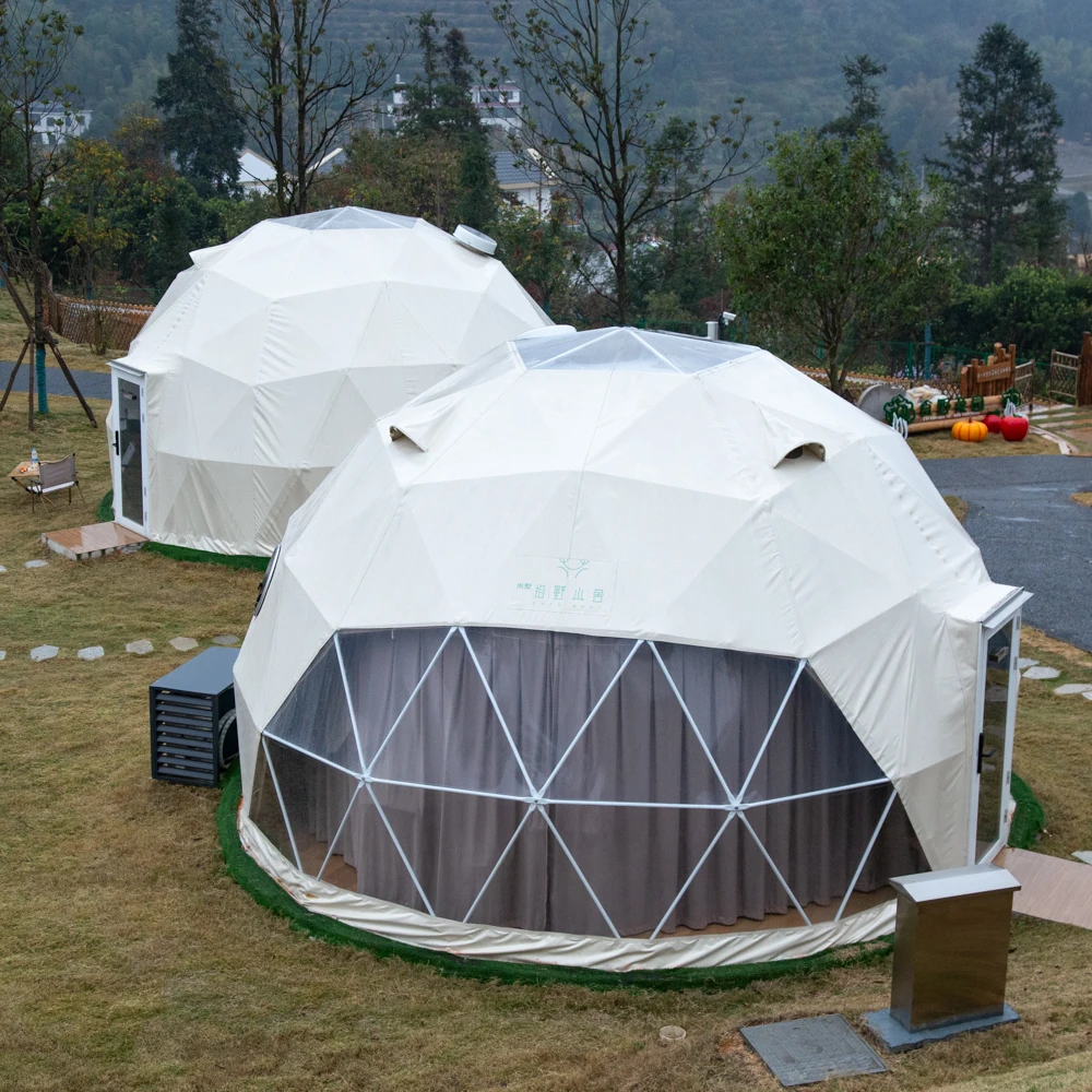 5m Glamping Geodesic Dome Tent For Resort Yurt And Dome Igloo Tent ...