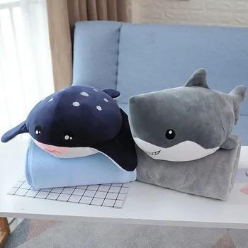 shark plush pillow