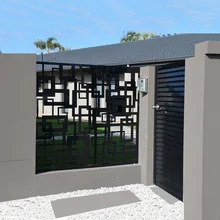 Лазерная резка порошковым покрытием алюминий снаружи Вилла вход двери