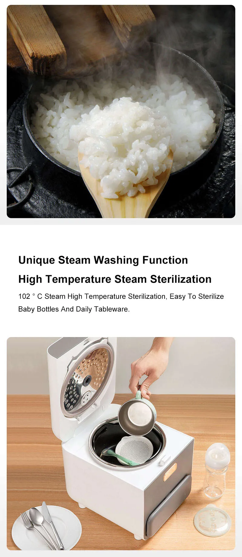 Youpin Zhenmi Smart Desugared Desalted Steam Electric Rice Cooker 3l