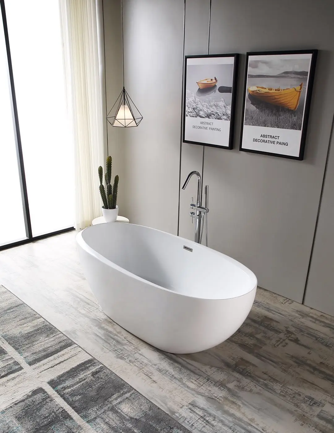 Wholesale big bathroom tub acrylic freestanding adult bathtub large