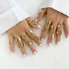 26 english letter alphabet ring 18k gold signet initial name ring statement engraved gold script wedding ideas bridesmaid gift