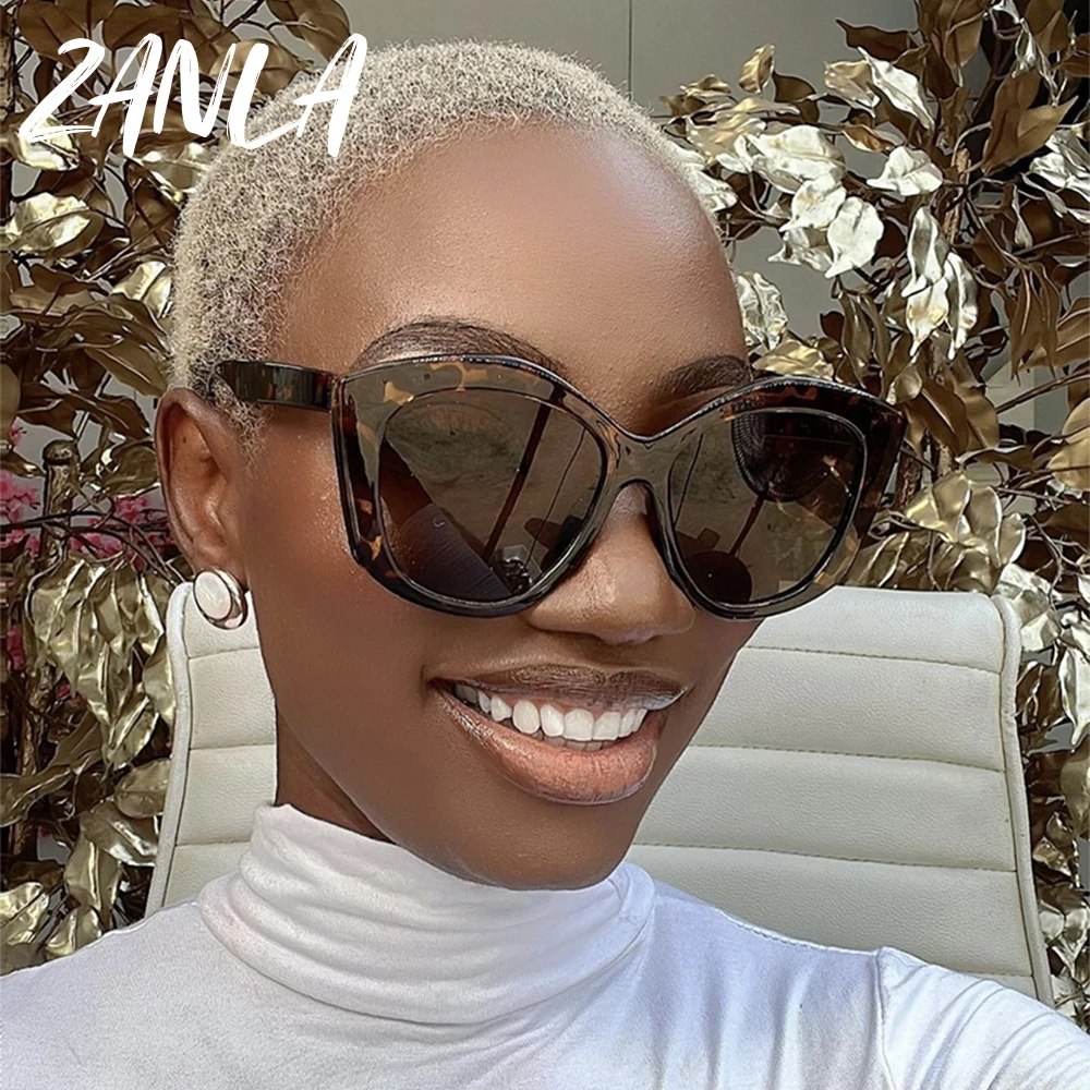 Oversized Cat Eye Sunglasses Women 2023 Luxury Brand Fashion display picture 1