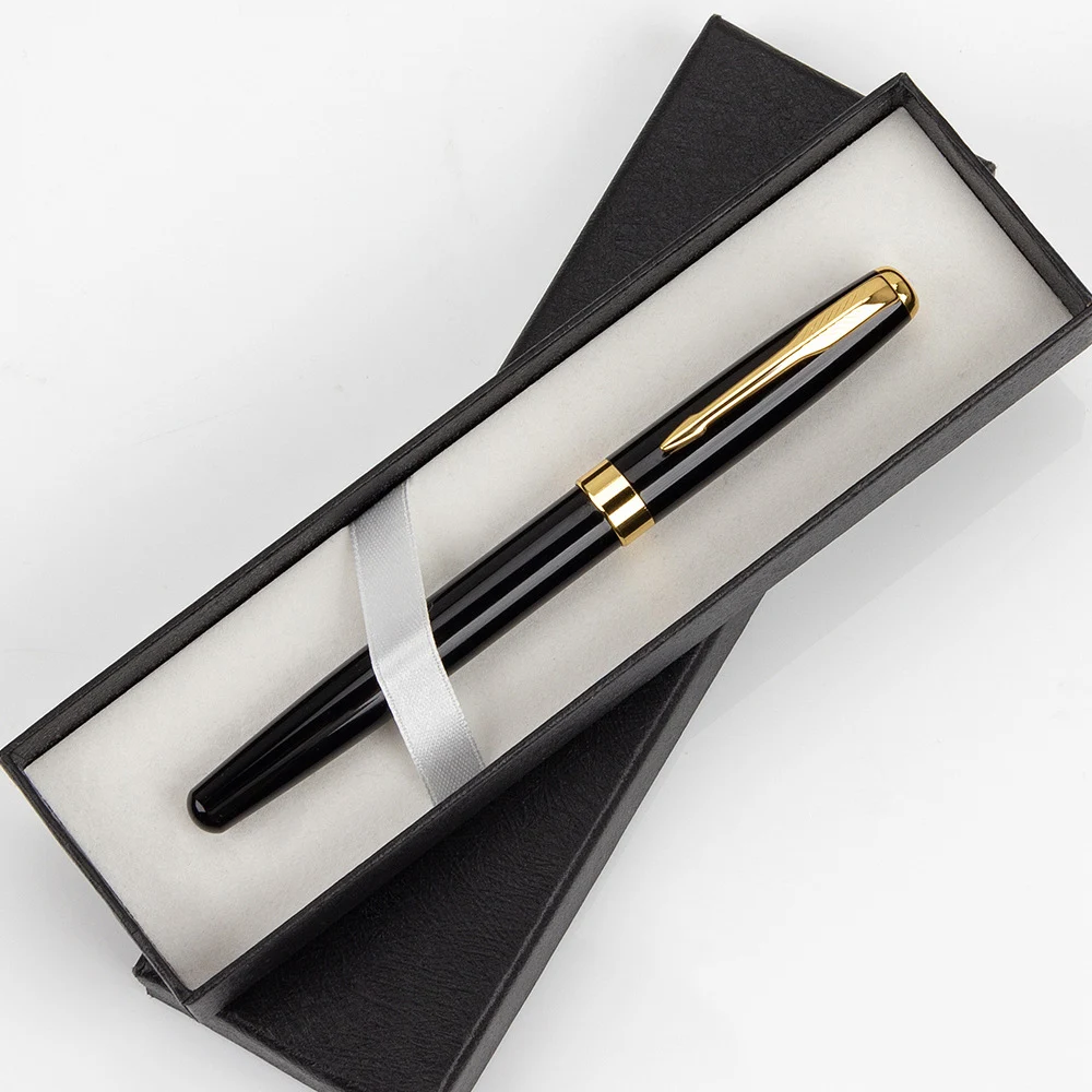 High Quality Luxury Gold Fountain Pen With Custom Logo Branded Metal ...