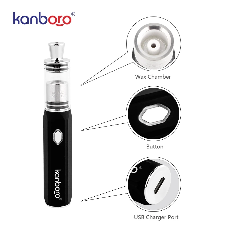 Kanboro Sego Wax Kit with Ceramic Coil Glass Chamber Dabber Concentrate Oil Electric Dab Rig Kit