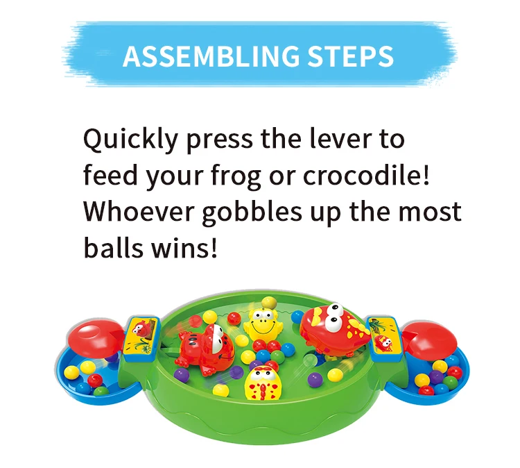 Scramble for peas children indoor games hungry crocodile and frog eat bean interactive board game toys