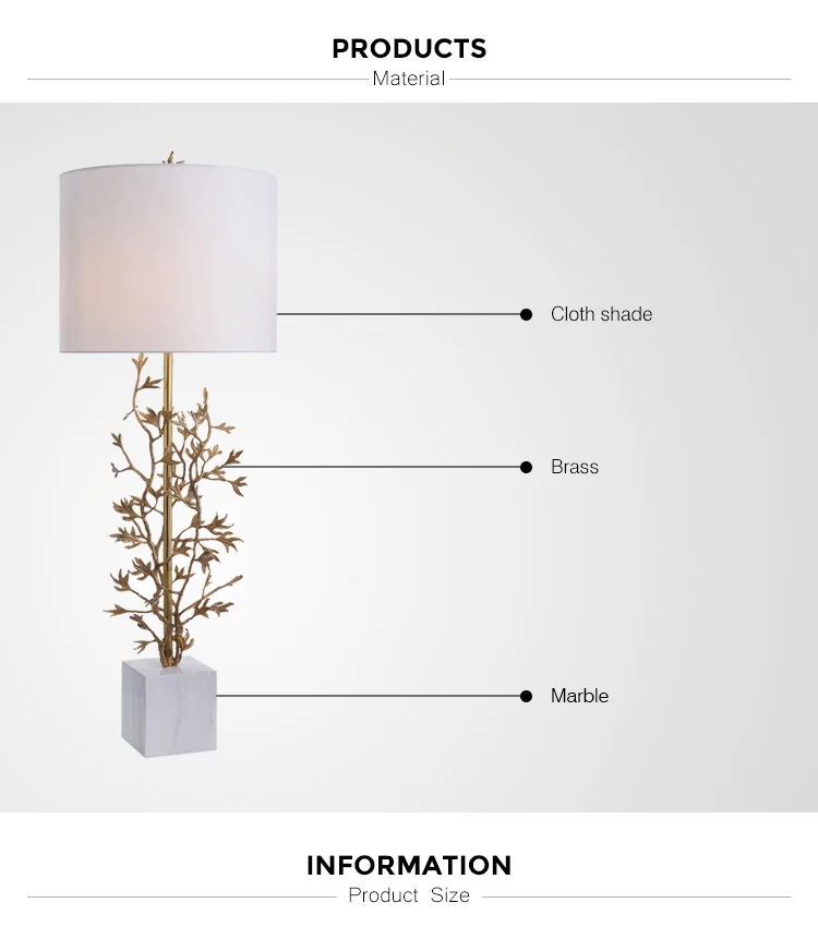 solid brass tree branch leaf restaurant table lamp