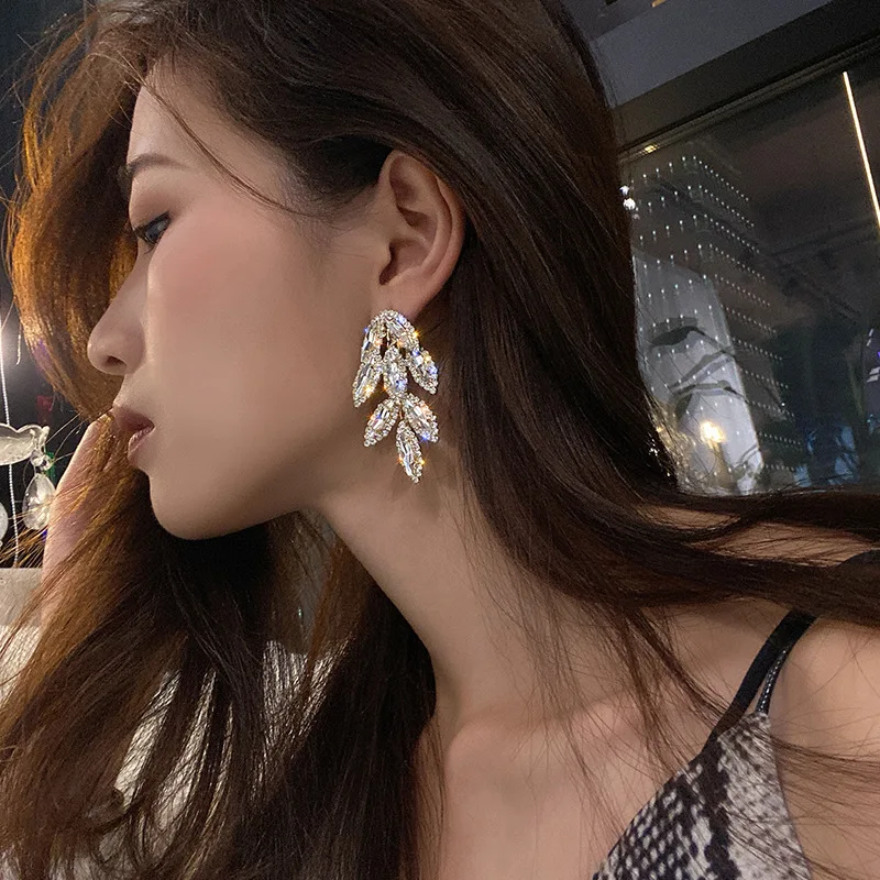 shihan奢华品牌耳环长流苏吊式耳环