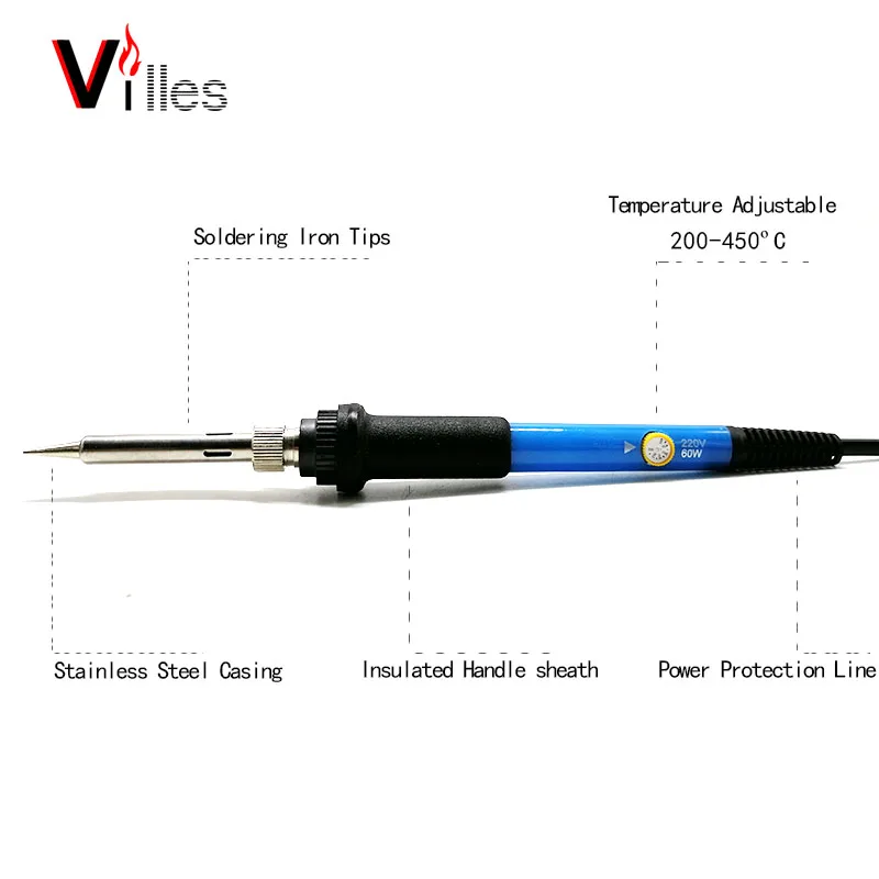 220v Soldering Iron Tip Power 60w Adjustable Temperature Electric Soldering Irons Buy