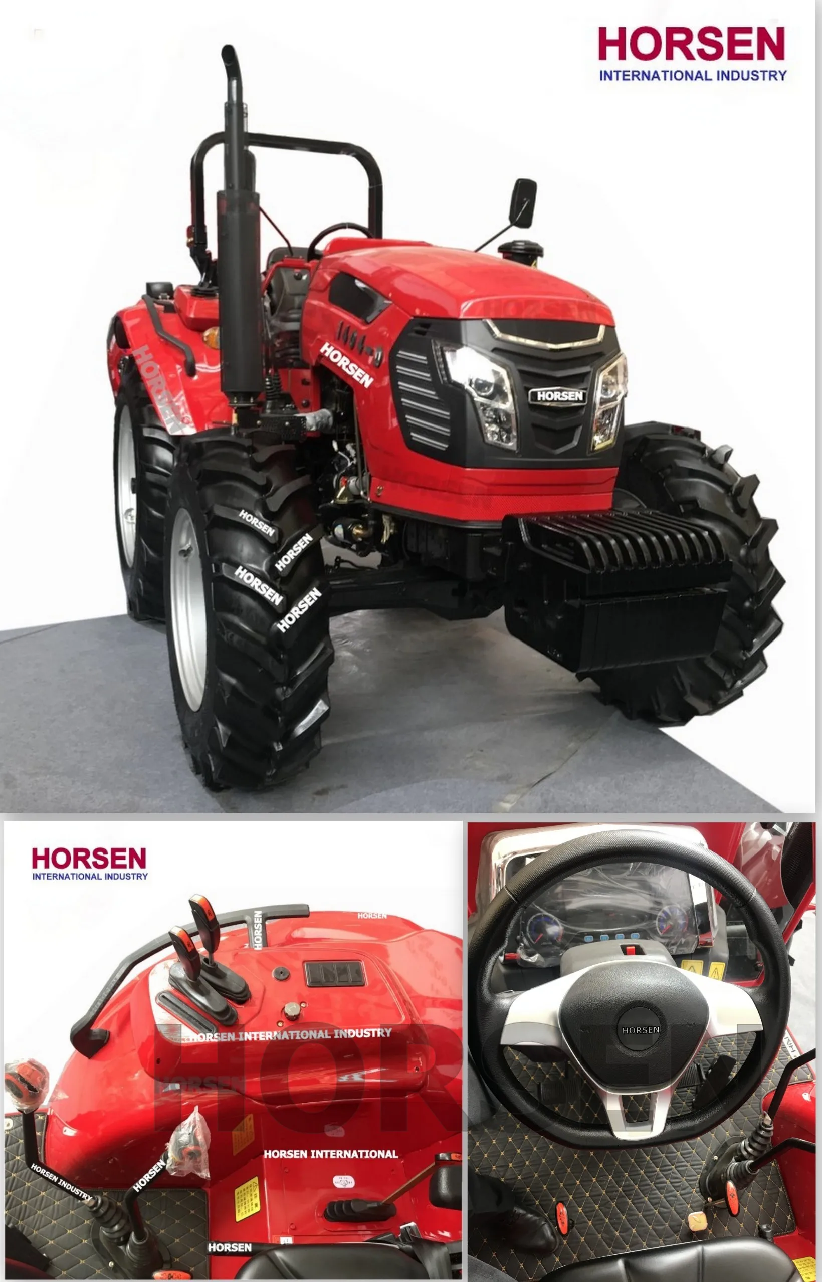 China  HORSEN 140hp Turbocharged 6 Cylinder 1404  agro tractor front end loader for sale