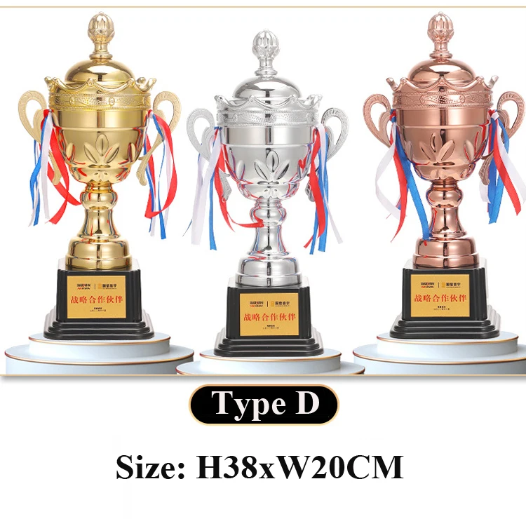 Customized trophies awards medals high quality K9 crystal resin metal materials soccer sports manufacture