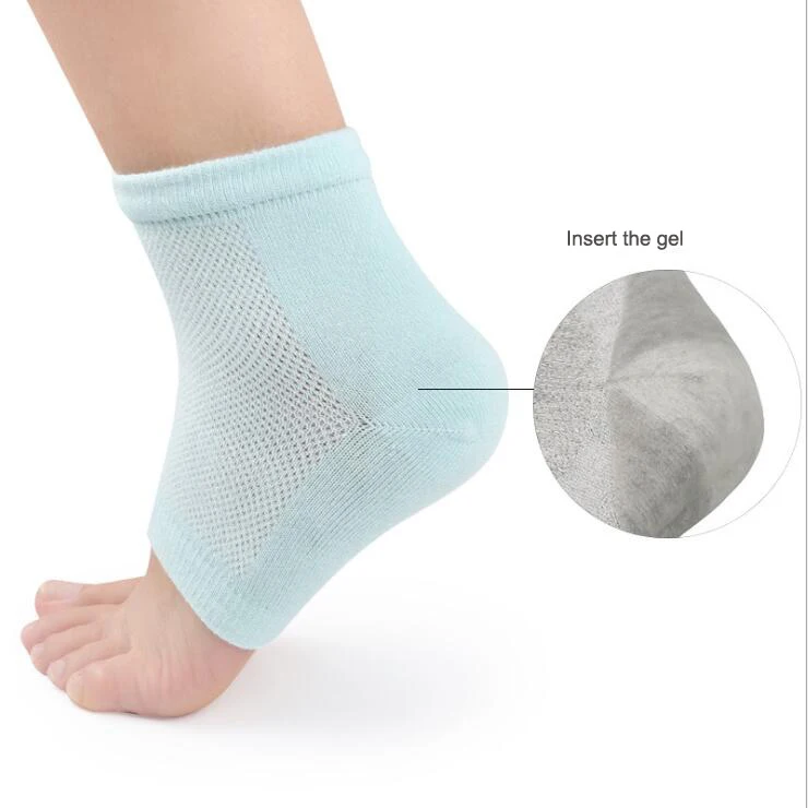 Silicone gel heel protectors socks protective cracked feet pain relief cushion