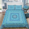farah squared blue Bedding Set bedding fitted sheets