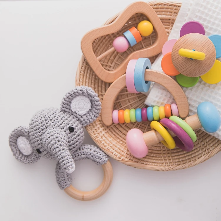 Newly Designed Educational Montessori Rattle Toy Wooden Baby Gift Box  Crochet Animal Color Rattle - Buy Baby Rattle Teether Toy Set,Rattle Toy  Set,Crochet Baby Rattle Product on Alibaba.com