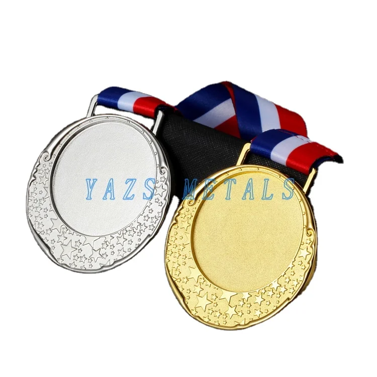 
custom heavy brass marathon sports competition award 14km finisher metal medal with lanyard 