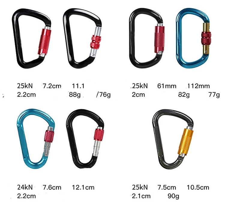 Customs Logo D Shaped Locking Screw Gate Carabiner For Attaching Devices To A Harness Buy