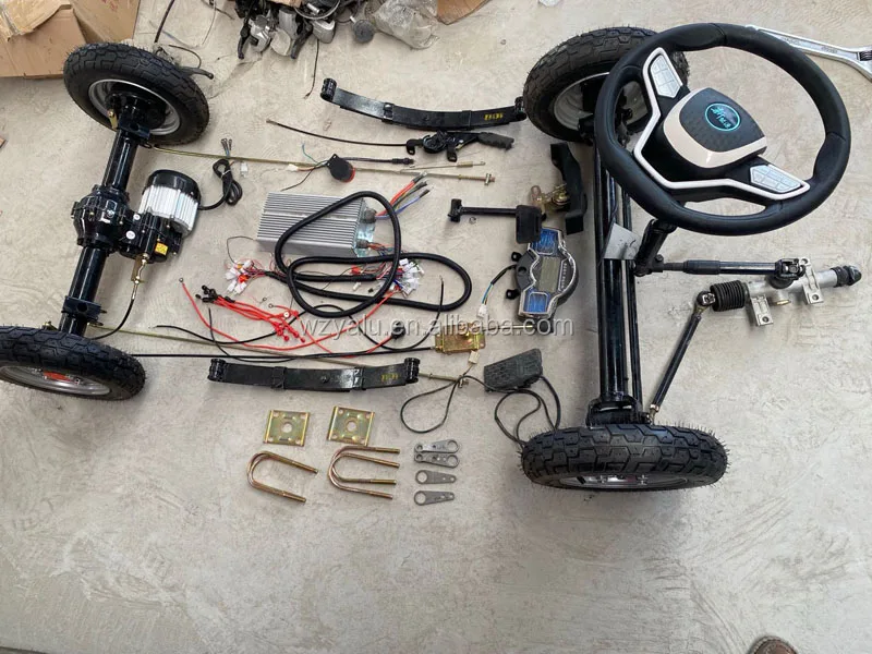 3000w 72v Electric Tricycle Motor Kit With Rear Bridge Front Axle