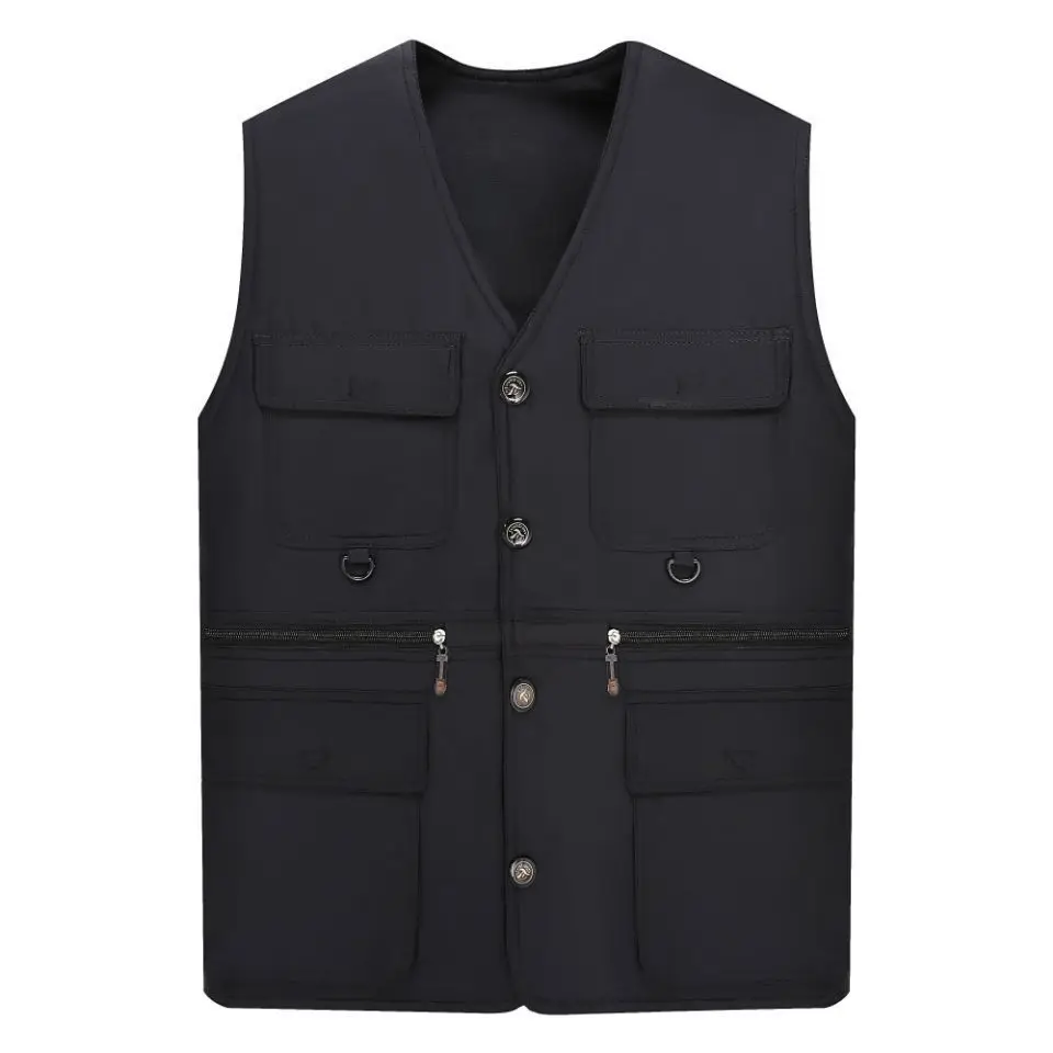 2024 Custom Designs Newest Outdoor Men's Multi Pocket Cotton Life Vest Fishing Vest Wholesale Fishin