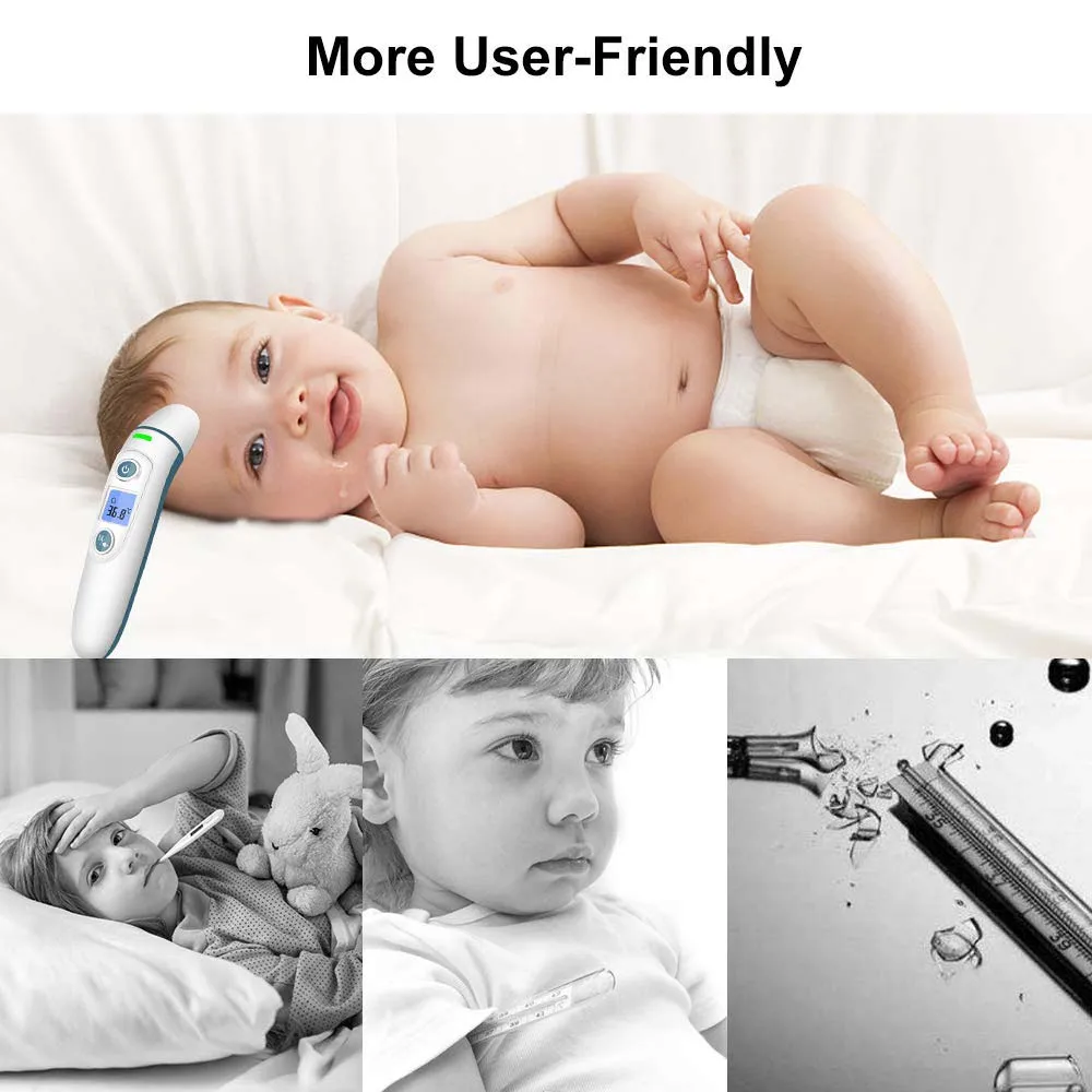 Finicare amazon hot selling baby digital forehead ear fever household portable thermometer for family care