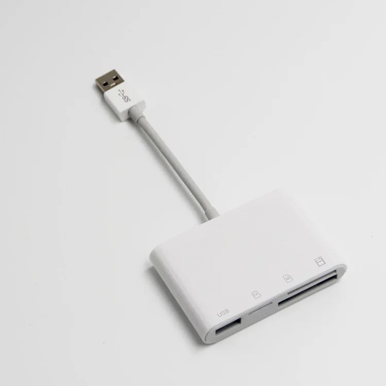 USB 3.0 to Multi slot Flash Memory SD/TF/XQD Card Reader Adapter for Windows/Mac - ANKUX.COM