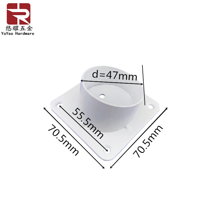 Replacement Accessories Wooden Leg Computer Desk Feet Metal Top Mounting Plate