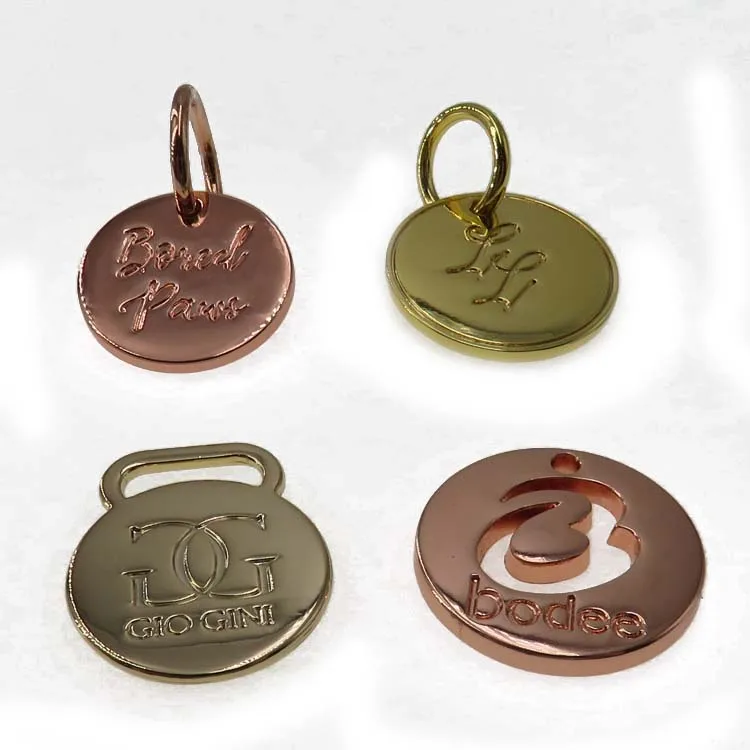 Luxury Bag Accessories Custom Plated Hanging Brand Name Plate Small