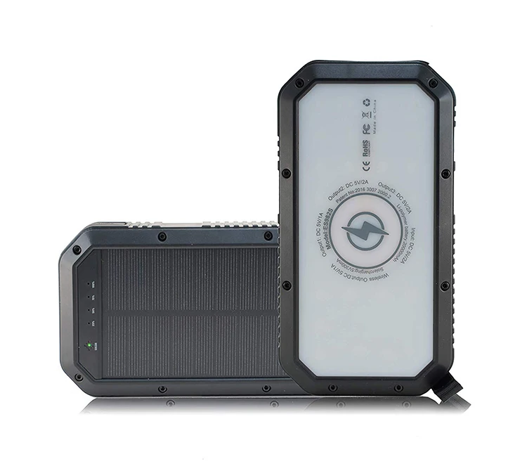 Wireless Solar Power Bank 20000mah Top Solar Power Bank Waterproof