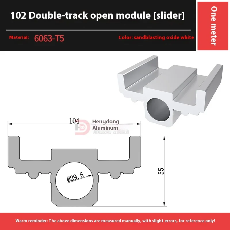 102 Double-Track Fully Closed Screw Linear Guide Rail Machine Slide Semi-Enclosed Module with Bearing Core Components manufacture