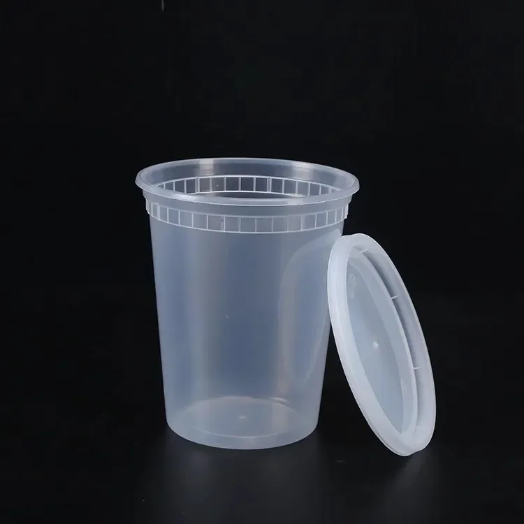 32 Oz Microwave Disposable Meal Plastic Leakproof Deli Food Noodle Hot