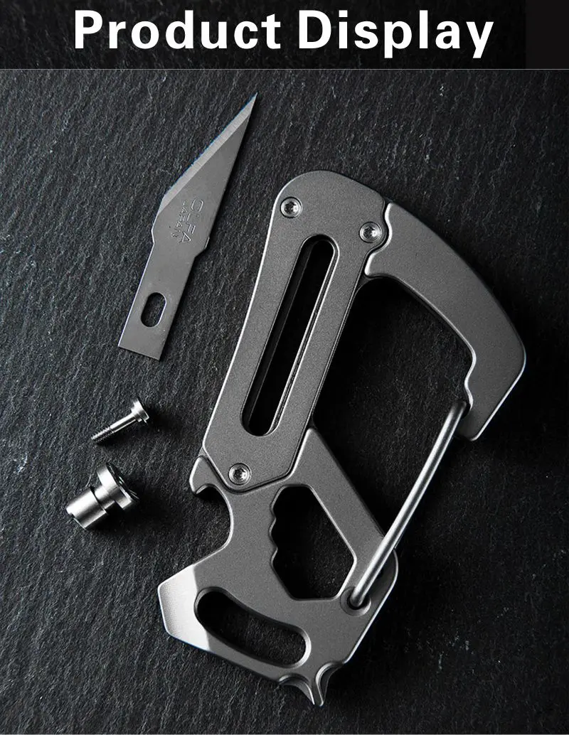 Wholesale Camping Survival Edc Kit Multitool Titanium Carabiner With
