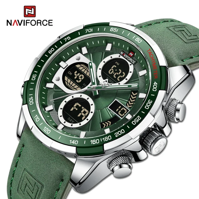 NAVIFORCE 9197 Green Men's Digital Watch - Fashion & Sport