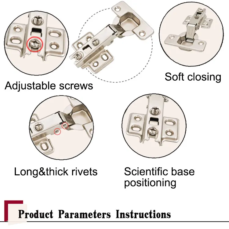 35 Mm Furniture Hardware Rebound Concealed Hinge For Wooden Box Interior Door Hinge Cabinet Hardware Hinges