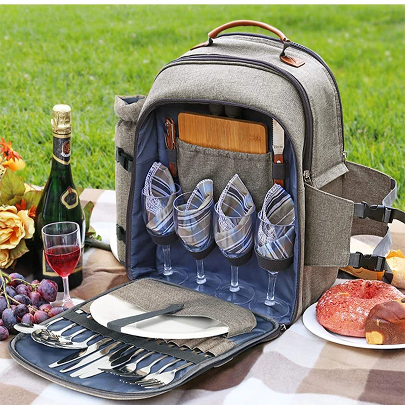 4 person picnic set backpack