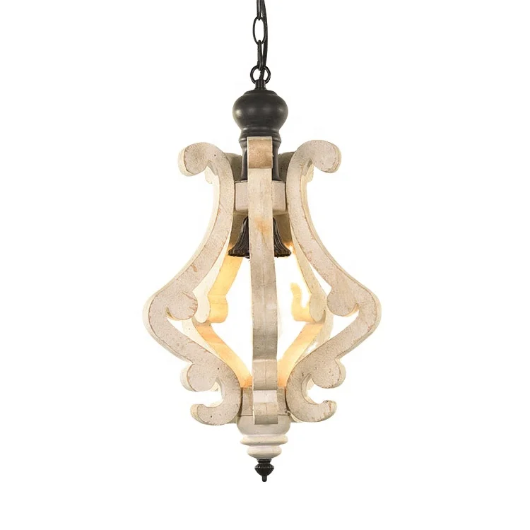 EEA Amazon Lustre Kronleuchter Home Lighting Antique Vintage Farmhouse Wooden Chandelier