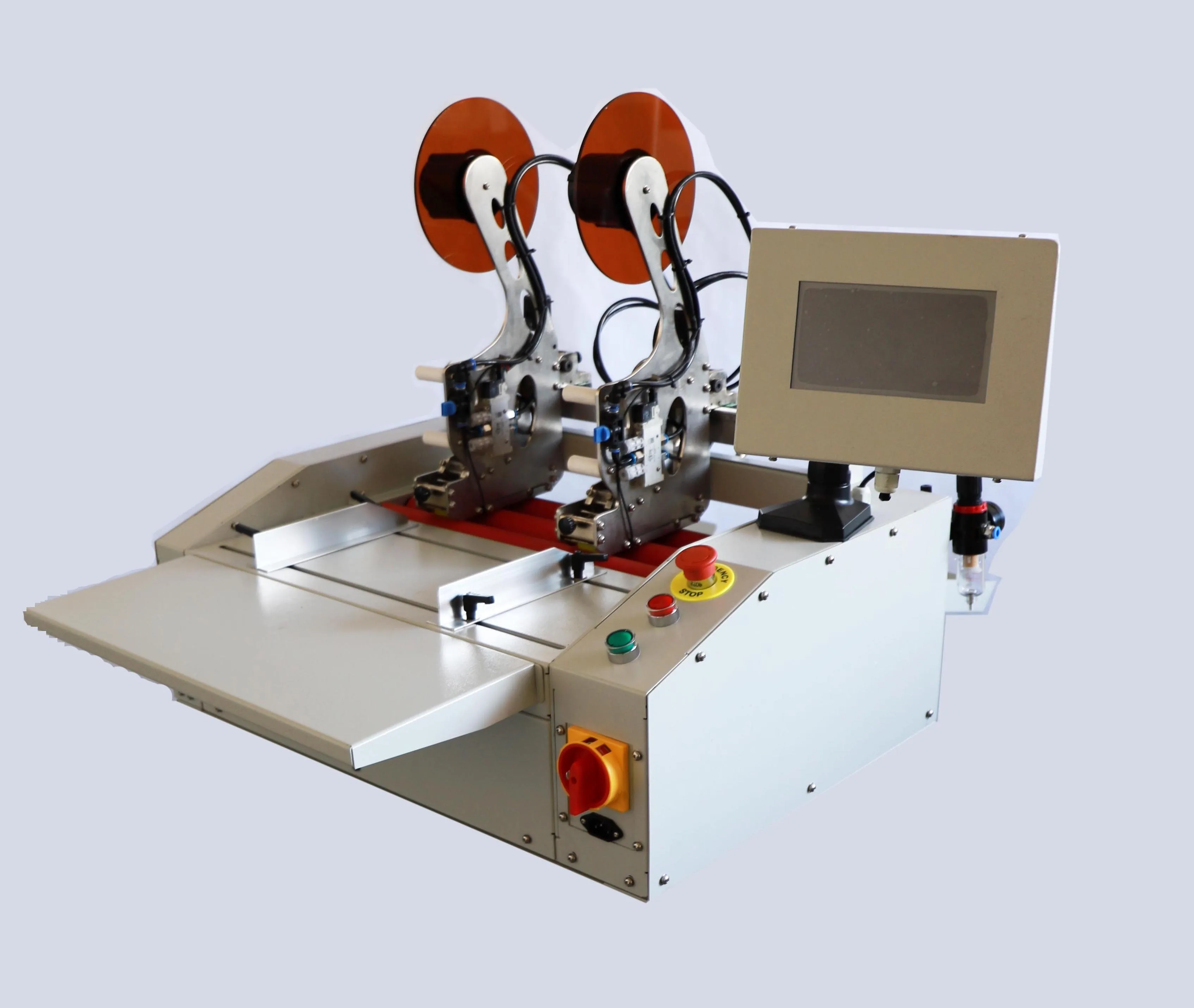 Double Sided Semi Automatic Tape Applicator / Tape Dispenser / Tear