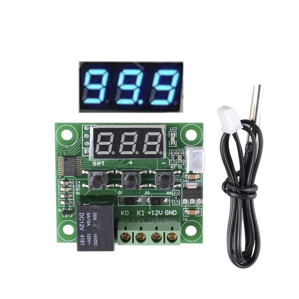 W1209 Dc 12v Led Display Thermometer Heat Cool Temperature Controller