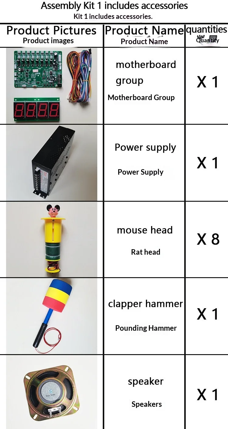 Hamster Whack-A-Mole Game Machine Assembly Kit-Hit the Gopher Game ...