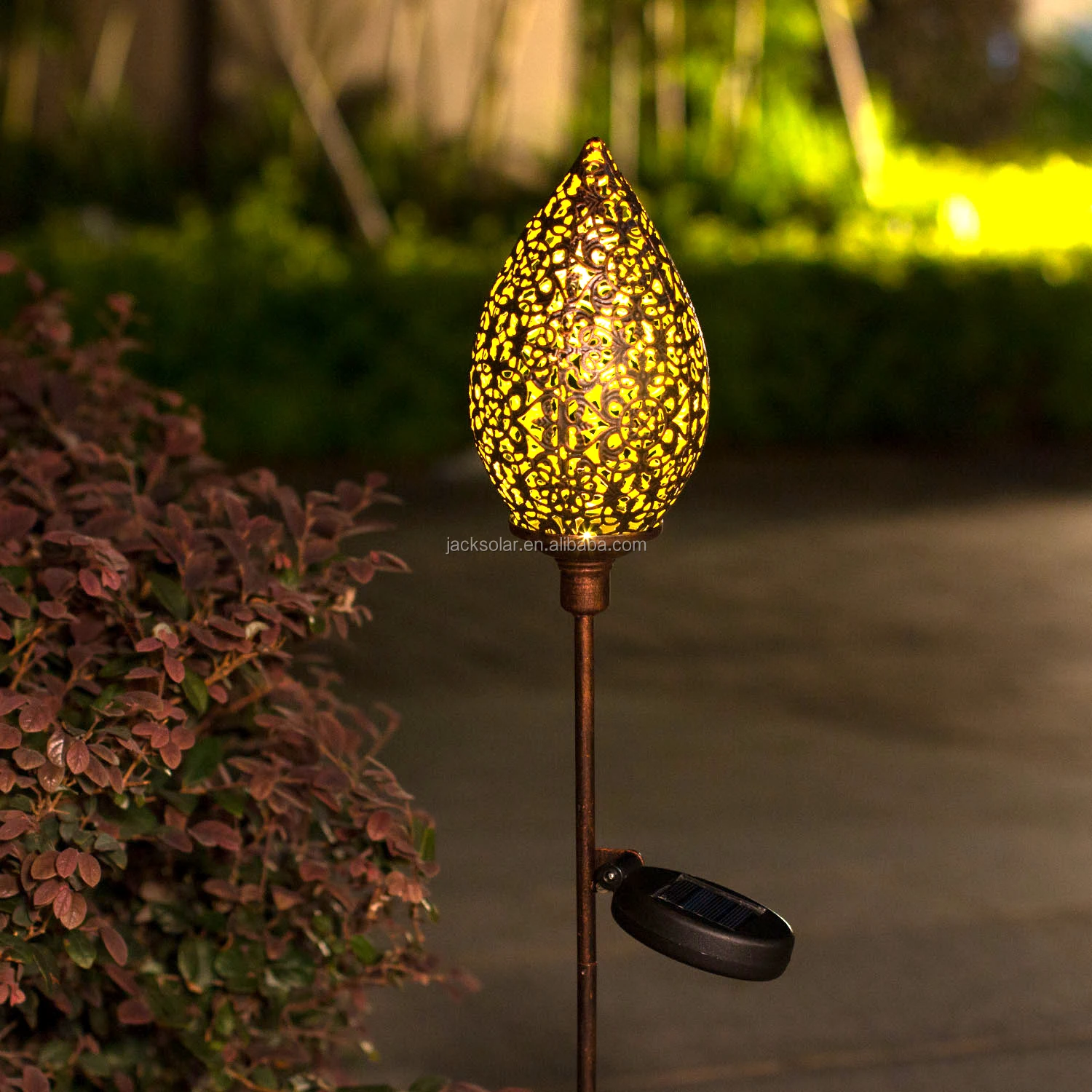 bronze solar garden lights