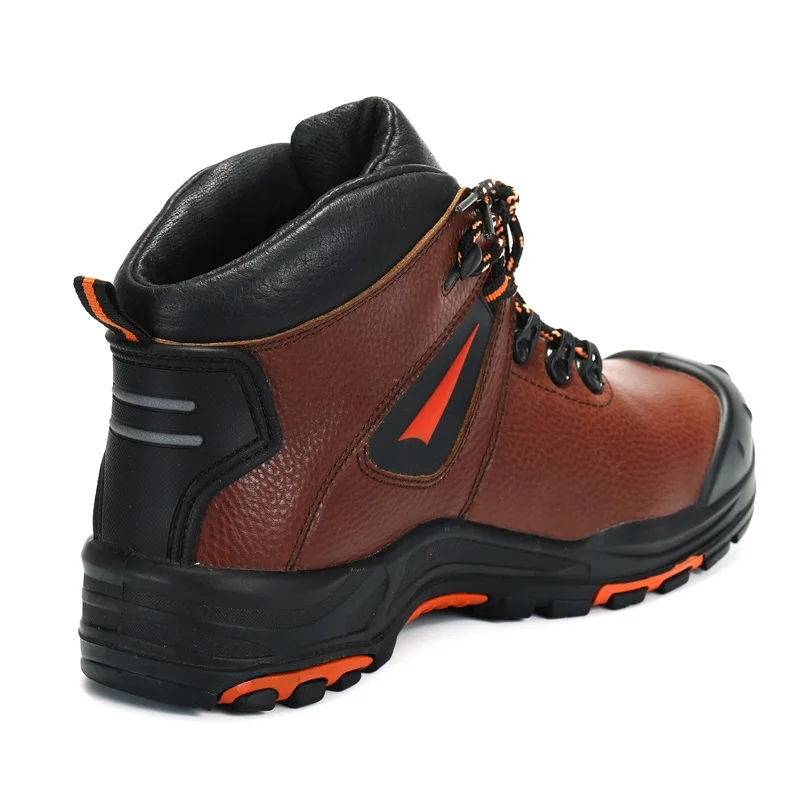 
Genuine Leather safety shoes without lace 