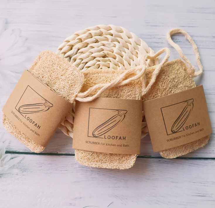 Wholesale Custom Natural Biodegradable Lufa Brush Dish Sponge Kitchen