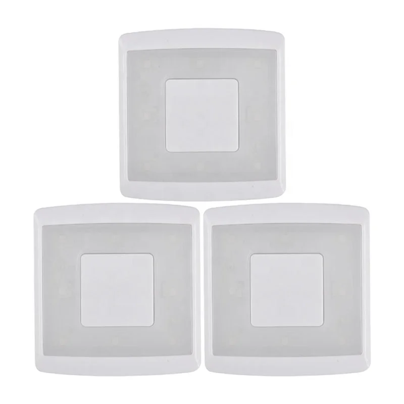 pack of 3 high brightness 80Lumen battery powered operated led night lights  for Closets, Cabinets, Kitchen