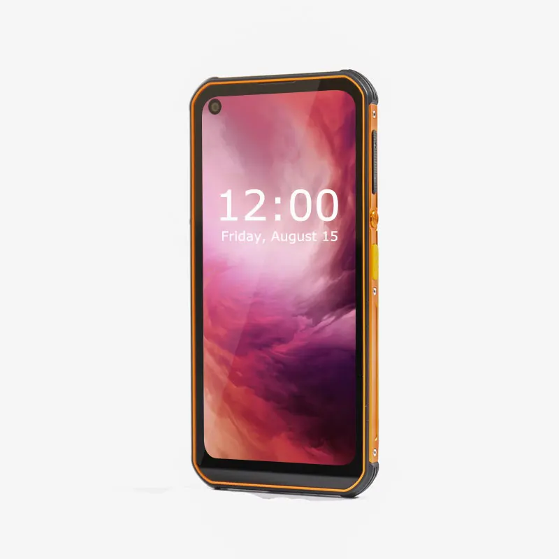 FCC ID label and satellite certification mark on rear panel of cellular telephone