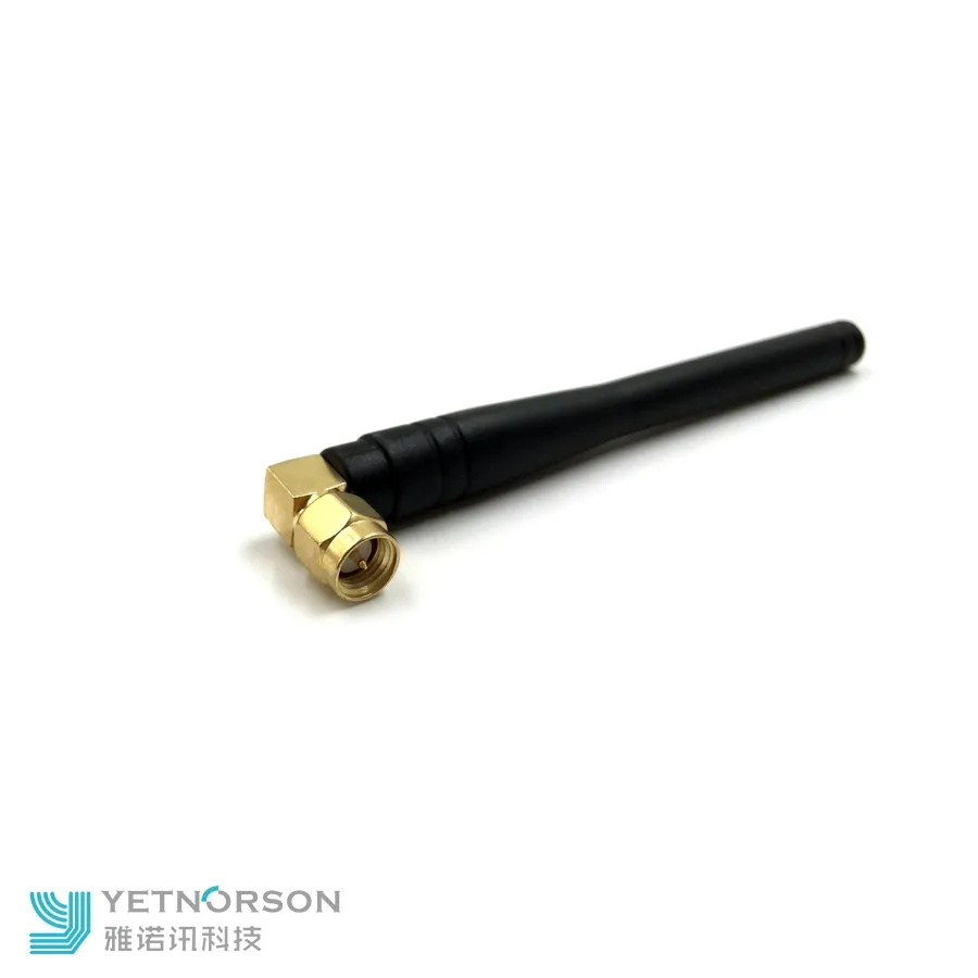 GSM communication antenna rubber duck zigbee antenna with SMA male right angle connector for wireless public phone - ANKUX.COM